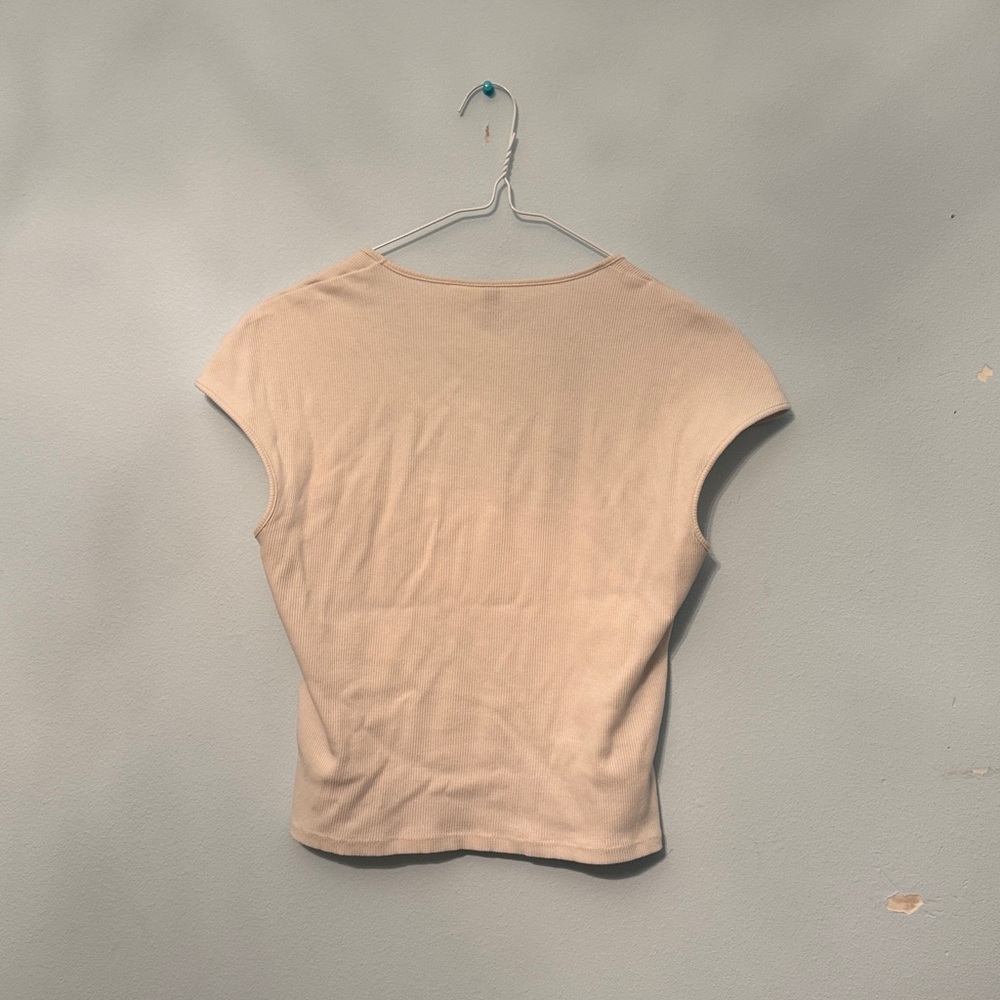 H&M Cream Ribbed Top - Picture 2 of 4